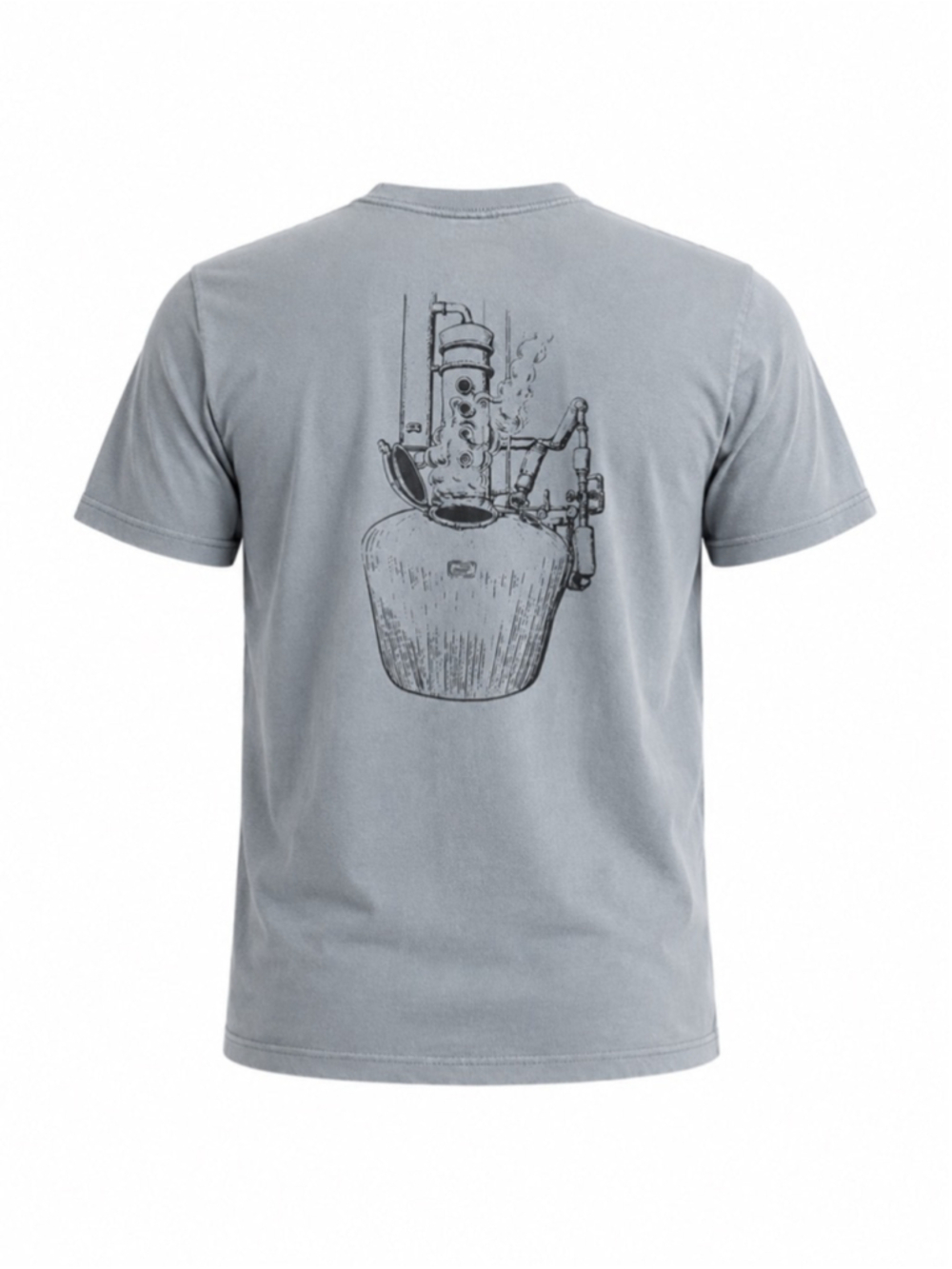 Vtg 90s Rogue Spirits Distillery T Shirt Medium Gray Bayside USA Single Stitch - Picture 2 of 7